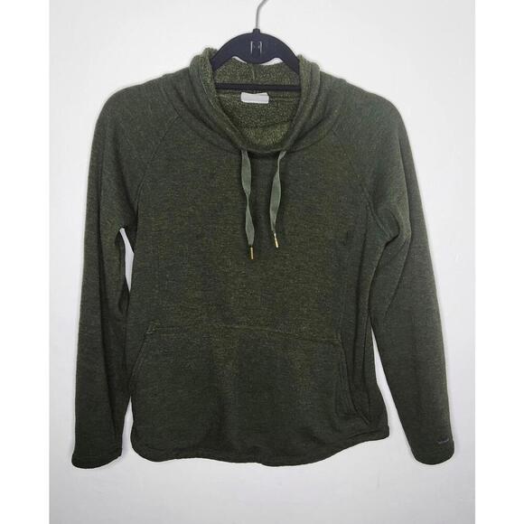 Columbia Pullover Womens XS Cowl Neck Fleece Sweatshirt Kangaroo Pocket Cozy - Picture 1 of 6